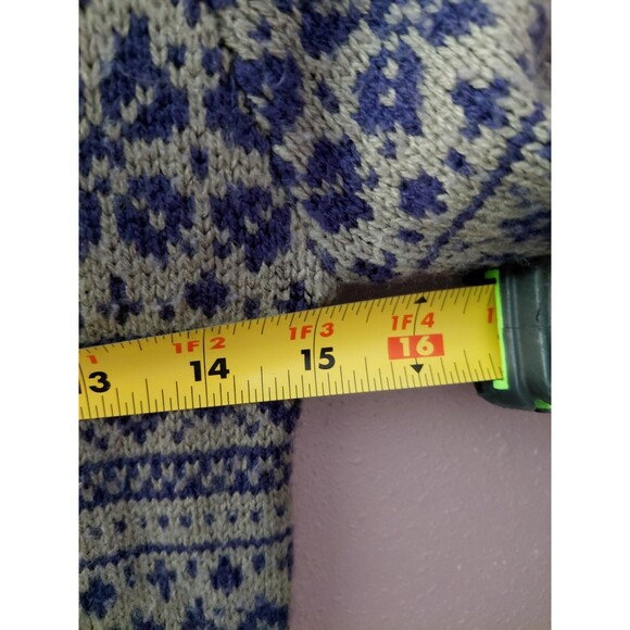 I Heart Ronson Hooded Cable Fair Isle Sweater Women's Size XS - Picture 9 of 12